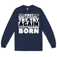 Navy second born gifts Long Sleeve Tee - artisFamous