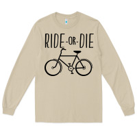 Mushroom ride or die bicycle Long Sleeve Tee - artisFamous