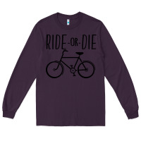 Plum ride or die bicycle Long Sleeve Tee - artisFamous