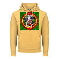 Vintage Mustard christmas baby holstein face Vintage Hoodie - LillyAllenDesigns