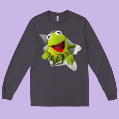 Kermit The Frog Long Sleeve Tee Designed By Artisfamous