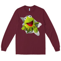 Burgundy kermit the frog Long Sleeve Tee - artisFamous
