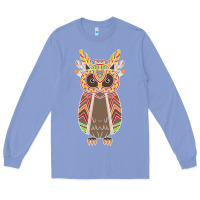 Colony Blue Native OWL Long Sleeve Tee - artisFamous
