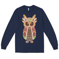 Navy Native OWL Long Sleeve Tee - artisFamous