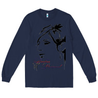 Navy Design barbra streisand Long Sleeve Tee - artisFamous
