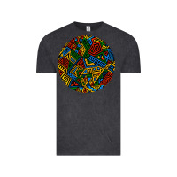 Vintage Black african fabric pattern round earrings 3 Vintage Tee - BundleAndBundleShop