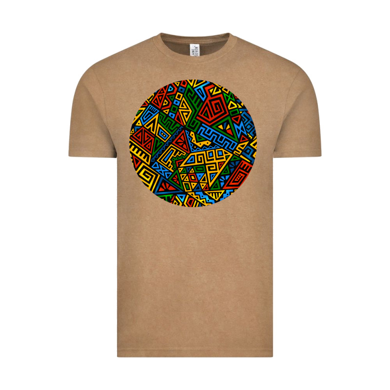 African Fabric Pattern Round Earrings 3 Vintage Tee by BundleAndBundleShop | Teevron
