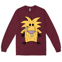 Burgundy norbet angry beaver Long Sleeve Tee - artisFamous