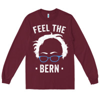 Burgundy bernie sanders for now Long Sleeve Tee - artisFamous