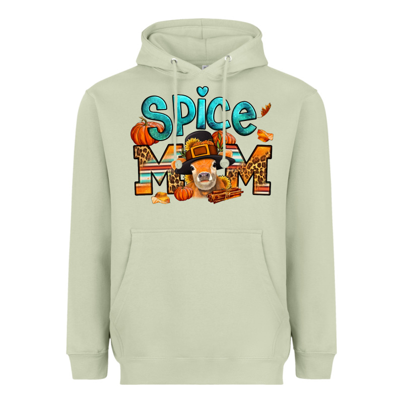 Thanksgiving Spice Mom Pilgrim Cow Heavyweight Hoodie by Jasminsmagicworld | Teevron