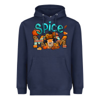 Navy thanksgiving spice mom pilgrim cow Heavyweight Hoodie - Jasminsmagicworld