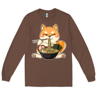 Chestnut shiba inu dog ramen Long Sleeve Tee - artisFamous