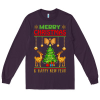 Plum merry christmas Long Sleeve Tee - artisFamous