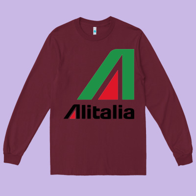 Alitalia Long Sleeve Tee Designed By Artisfamous