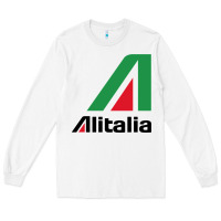 White alitalia Long Sleeve Tee - artisFamous