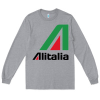 Heather Grey alitalia Long Sleeve Tee - artisFamous