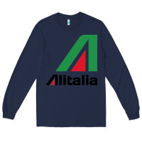 Navy alitalia Long Sleeve Tee - artisFamous