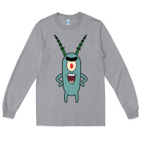 Heather Grey plankton Long Sleeve Tee - artisFamous