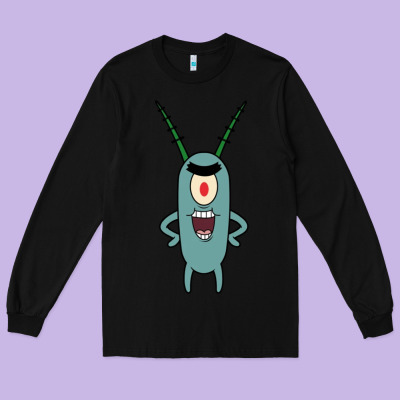 Plankton Long Sleeve Tee Designed By Artisfamous