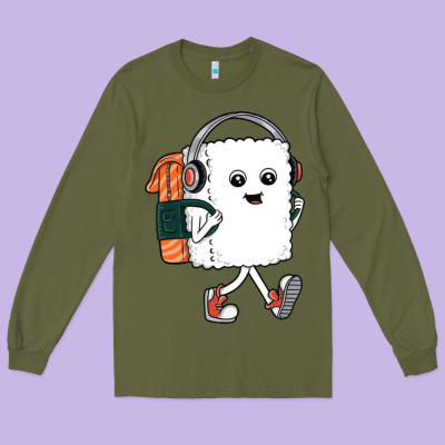 Sushi Cool Long Sleeve Tee Designed By Artisfamous