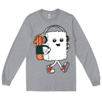 Heather Grey sushi cool Long Sleeve Tee - artisFamous