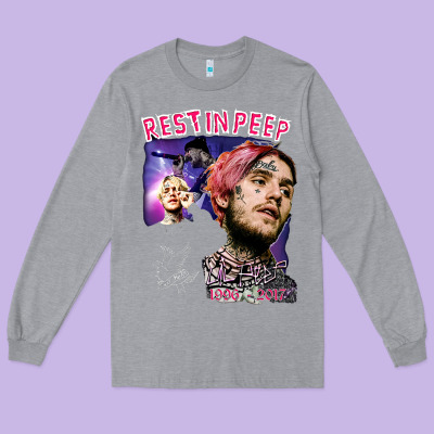 Lil Peep Long Sleeve Tee Designed By Artisfamous