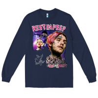 Navy lil peep Long Sleeve Tee - artisFamous