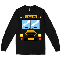 School Bus Costume Cool Halloween Long Sleeve Tee | Teevron