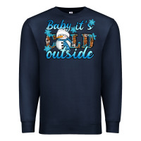 Navy Baby it's cold outside Premium Sweatshirt - RanaPortraitStore
