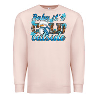 Pale Pink Baby it's cold outside Premium Sweatshirt - RanaPortraitStore