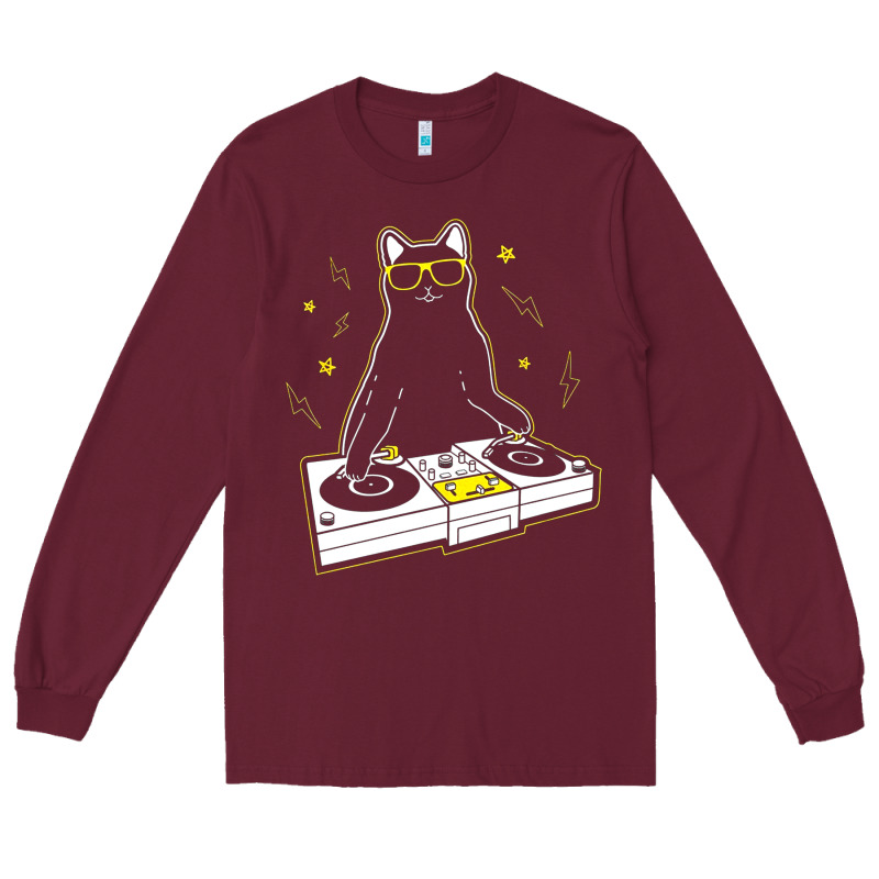 Cat Dj Long Sleeve Tee by artisFamous | Teevron