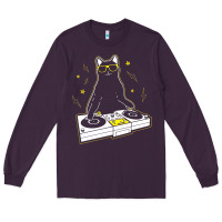 Plum cat dj Long Sleeve Tee - artisFamous