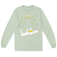 Matcha cat dj Long Sleeve Tee - artisFamous