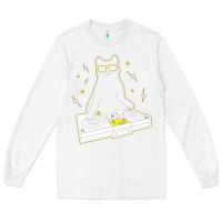White cat dj Long Sleeve Tee - artisFamous