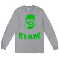 Heather Grey frankenstein Long Sleeve Tee - artisFamous