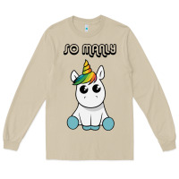 Mushroom so manly funny unicorn Long Sleeve Tee - artisFamous