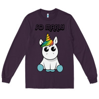 Plum so manly funny unicorn Long Sleeve Tee - artisFamous