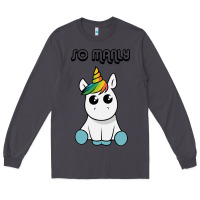Smoke so manly funny unicorn Long Sleeve Tee - artisFamous