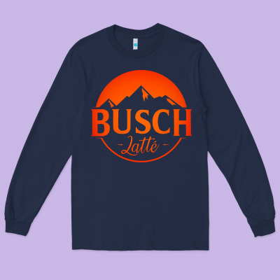 Busch Latte Long Sleeve Tee Designed By Artisfamous
