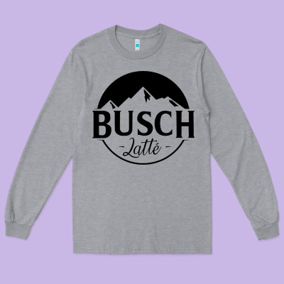 Busch Latte Long Sleeve Tee Designed By Artisfamous