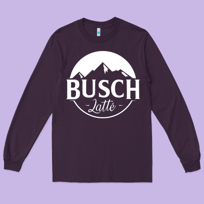 Busch Latte Long Sleeve Tee Designed By Artisfamous
