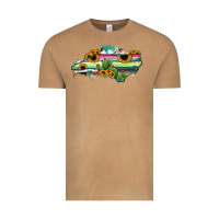 Vintage Camel North Carolina Map Sunflower Cactus Serape Vintage Tee - RanaPortraitStore