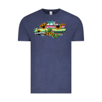 Vintage Denim North Carolina Map Sunflower Cactus Serape Vintage Tee - RanaPortraitStore