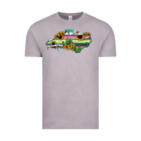 Vintage Zinc North Carolina Map Sunflower Cactus Serape Vintage Tee - RanaPortraitStore
