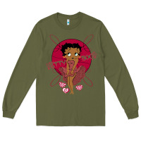Army Green Black Betty Boop Long Sleeve Tee - artisFamous