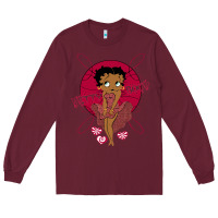 Burgundy Black Betty Boop Long Sleeve Tee - artisFamous