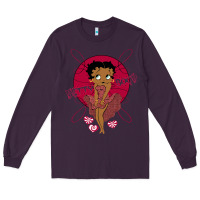 Plum Black Betty Boop Long Sleeve Tee - artisFamous