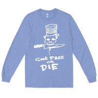 Colony Blue bourdain cook free or die Long Sleeve Tee - artisFamous