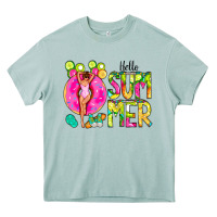 Arona Hello Summer Donut Girl Heavy Core Tee - CowCowDesign