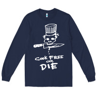 Navy bourdain cook free or die Long Sleeve Tee - artisFamous